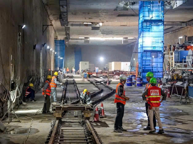 Cận Tết, ga ngầm Metro Nhổn - ga Hà Nội vẫn tất bật thi công- Ảnh 1.