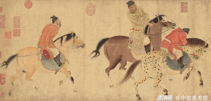 Hai tùy tùng hộ tống các hoàng tử gục trên mình ngựa