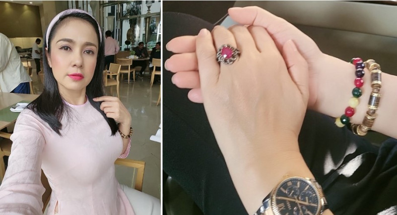 Việt Trinh đăng ảnh khoe chiếc nhẫn trên tay