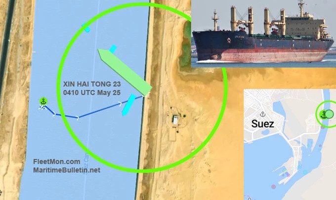Tàu mắc cạn trên kênh đào Suez là tàu Xin Hai Tong 23