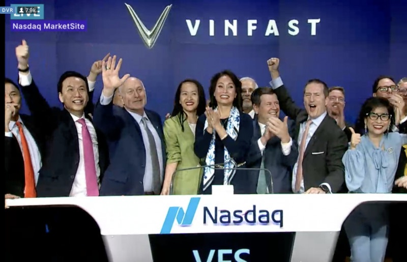Cổ phiếu VFS của VinFast chính thức chào sàn Nasdaq
