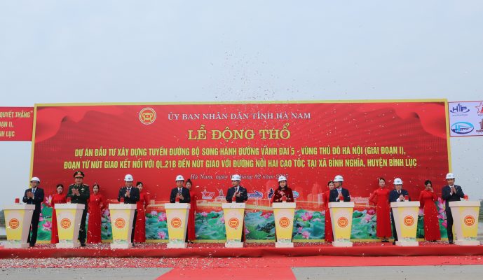 Động thổ dự án đường song hành Vành đai 5 qua Hà Nam trị giá 1.500 tỷ- Ảnh 1.